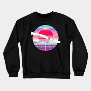 Vaporwave Dreams 80s Retro Sunset Grid Design Crewneck Sweatshirt